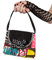Amakando Farbenfrohe Pop-Art Schultertasche für Frauen / 17x20cm / Trendige Retro Handtasche im Cartoon-Look/Perfekt geeignet zu Fasching & Kostümfest