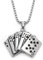 Schmuck-Checker Royal Flush Poker Karten Anhänger aus 316L Edelstahl Pik-As Casino Glücksbringer Herren Kette Männer Halskette Geschenk