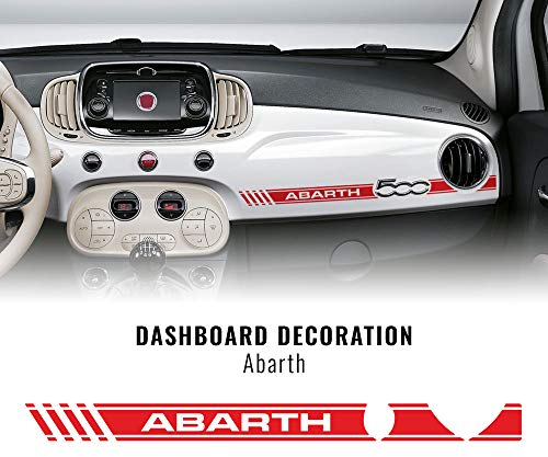 4R Quattroerre.it Stripes Strisce Adesive per Cruscotto Fiat 500 Abarth