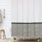 HALL & PERRY Cortina de Ducha Moderna con borlas, 100% algodón, a Rayas, con borlas, para decoración de baño (Bronceado, 72 x 72 Pulgadas)