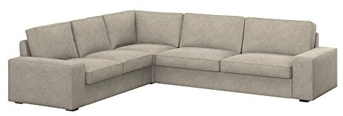 Soferia Sofabezug L Form Kompatibel Mit Kivik Ecksofaüberzug Ecksofaüberwurf Sofaschoner Cover Fleckschutz Kratzfest Robust Strong Taupe Beige