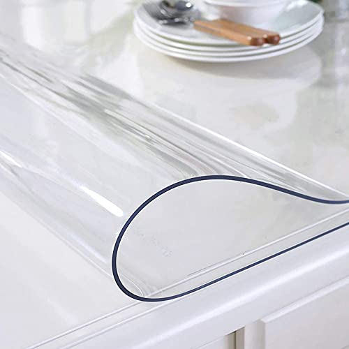 GSPURS Tovaglia protettiva trasparente per tavolo, pellicola protettiva in PVC di lavabile impermeabile e resistente al calore per tavolo e scrivania(Color:1mm,Size:40x40cm)