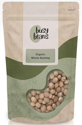 Organic Whole Nutmeg - Certified Organic - by Busy Beans Organic (100g)