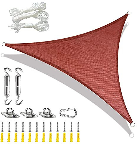 Sun Shade Canopy Triangular Garden Shade Canvas Awning, 2x2x2m Outdoor Sail Canopy Waterproof Sunsail, Pergola Roof Shade Sail Parasol for Outdoor Patio Garden Yard Backyard,#3
