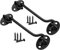 TOPYWMSP Hook and Eye Latch,8 Inch Cabin Hook Stainless Steel Door Lock Hook 2-Pack 200mm Black Door Latch for Internal Door Hooks to Keep Door Open,Door Catch for Outdoor Garden Gate Latch Use