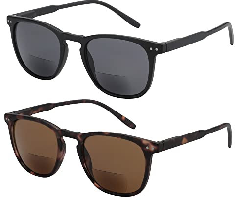 ZENOTTIC Bifokale Lesebrille UV400 Schutz Federscharnier Leser für Damen Herren Komfortable Stilvolle Lesebrille 2.0
