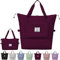 Lalagouk Faltbare Reisetasche mit großer Kapazität, tragbar, faltbar, leicht, wasserdicht, Oxford-Stoff, Gepäcktasche für Wochenendsport, Fitnessstudio, Urlaub, fuchsia, L