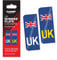Summit CP-8 Self-Adhesive UK Number Plate Stickers (Pair) For Driving In Europe, Blue