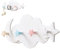 Patère pour Chambre D'enfant Patères Murales Pour Armoire Crochets Porte-Manteau Enfant Mural de Portemanteau Mural Crochet Mural étoile Lune Nuage Installation sans Perçage pour Cuisine Salle de Bain