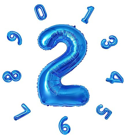 Palloncini Compleanno 101CM,Palloncini Matrimonio,Pallone in Foil Elio per Compleanno,Festa,Capodanno,Anniversario,Matrimonio Decorazione (Blue #2)