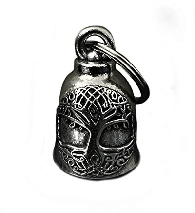 Bravo Bells Keltischer Baum des Lebens Yggdrasil Bell - Biker Ride Bell Zubehör oder Schlüsselanhänger für Glück auf der Straße - Made in USA, Small, Zinn, Ohne Edelstein.