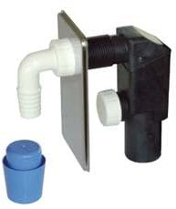 Sifone ad incasso per scarico da 40 mm per lavatrice, lavastoviglie o asciugatrice con piastra in acciaio inox