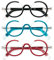 KoKoBin 3er Pack Lesebrille Für Frauen Und Männer Retro Round Oversized Frame Anti-Blaues Licht Brille mit Federscharnier (3er, 2er, x)