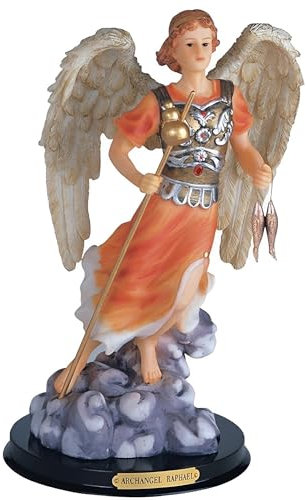 ICE ARMOR Erzengel Raphael Statue Engel der Heilung Heilige Figur religiöse Dekoration 30,5 cm H