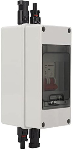 Interrupteur de Déconnexion 500 V, Disjoncteur étanche IP65 DC Interrupteur de Déconnexion Miniature, Sectionneur Photovoltaïque pour Panneaux Solaires Systèmes de Production (20A)