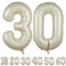 luftballon 30 jahre | Beige 30 ballons-40-101cm 30 Geburtstagsdeko -20 Folienballon Zahl Deko zum Geburtstag fliegt mit Helium 30 Geburtstag für Männer Frauen 30 Geburtstagsparty Jubiläum