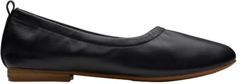Clarks Women's Fawna Soft Ballet Flat, Black Leather, 6 UK