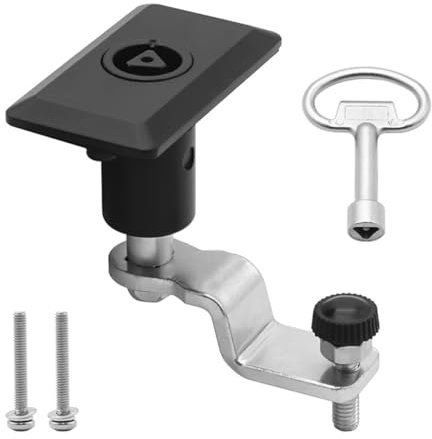 ZONADAH Antivol de compartiment de camping-car - Serrure de cabine de yacht - Serrure de porte pour remorque de coffre à bagages - Serrure anti-levier avec butée réglable - Clé incluse