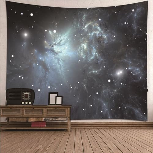 Aotiwe Wall Tapestry, Wand Teppiche Universum Thema Sternenhimmel Schwarz Wandtuch aus Polyester Deko Wohnzimmer 350x256cm