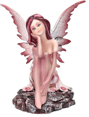 Figuren Shop GmbH Elfenfigur Fee Serinde in rosa Kleid 11,5 cm - Figur Fantasy Deko Elfe
