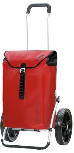 ANDERSEN Einkaufstrolley - Royal Shopper Ortlieb rot 49 L Handwagen, wasserdicht, wetterfest, Aluminium, klappbar, Kugellagerad
