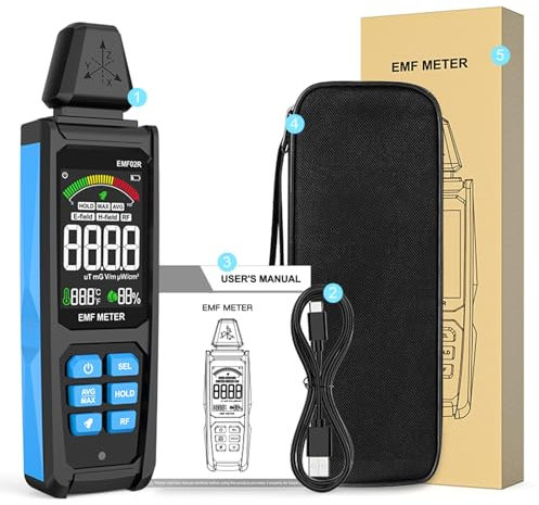 Strahlungserkennungsgerät, elektromagnetisches Feldmessgerät, Strahlungsmonitor, EMF-Analysatoren, genaue Messung, klarer Bildschirm, elektromagnetisches Strahlungsmessgerät