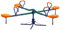 vidaXL Bascule 4 Places Rotation à 360 degrés Acier, balançoire pour Jardin, balançoire pour Maison, balançoire pour familles, Bascule