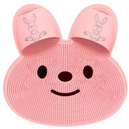 Laveur De Pieds pour Une Utilisation dans Douche - Tapis De Récurage pour Masseur De Pieds De Douche en Forme De Lapin, Tapis De Massage Antidérapant pour Le Dos pour Le Corps, Les Pieds, La Douch