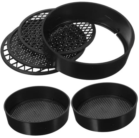 Parliky 3juegos Tamices Malla Plástica Bandejas Tamizar Herramientas Jardinería