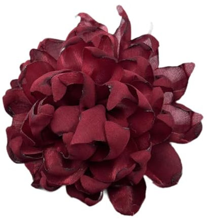 F Fityle Blumenbrosche aus Satin, Kamelie, Ansteckblume, Anstecker, Blumenhaarspange, Anstecknadel für Tanzkleid, Anzug, Party, Kleidung, Zubehör, Dunkelrot