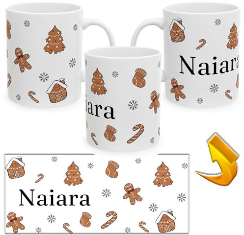CREATIVASS Taza personalizada con nombre para Navidad y Reyes Magos Diseño Original Regalo Navidades Fiesta Melchor Gaspar Baltasar Renos Papa Noel Elfos 24 modelos (NAVIDAD2)