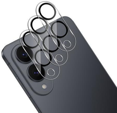 HidWee Pellicola Fotocamera Compatibile con Samsung Galaxy S25 Edge 5G, 3 Pezzi Fotocamera Pellicola Protettiva Vetro Temperato, 9H Durezza Anti Graffio, HD Senza Bolle