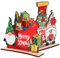 CIMAXIC 2 Pezzi di Mini Statuette di Albero di Natale Decorazioni Natalizie Gnomi in Legno
