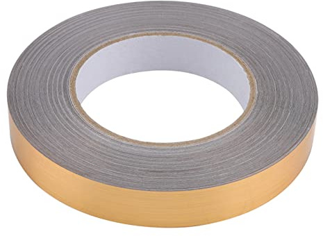 Kukyller Tile Grout Tape, Gold Metalized Mirror Foil for Decorative Lines Gap Sealing for Floor Wall (2cmx50m (gold))