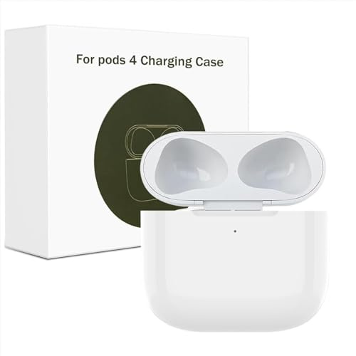 Yiko Kabelloses Ladecase Ersatz kompatibel mit AirPods 4(2024), Wireless Charging Case mit Bluetooth Pairing Sync Button 450mAh eingebauter Akku(Keine Kopfhörer)