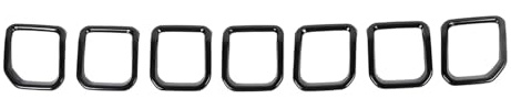 Griglia radiatore 7 Pezzi Per Jeep Per Compass 2021 2022 2023 2024 2025 Inserti Griglia Auto Griglia Anteriore Anello Di Copertura Cornice Finiture Kit Griglia Anteriore