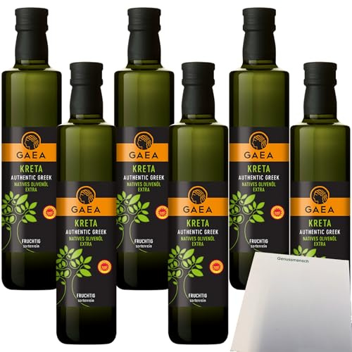 usy Bundle für Gaea Natives Olivenöl extra aus Kreta VPE (6x500ml Flasche) + usy Block