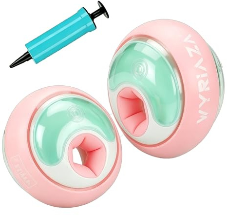 WYRIAZA Manguitos de natación para niños y bebés, redondos, color rosa, a partir de 1 año, extrapequeños, talla XS, 1, 2, 3 años, discos de 6 a 20 kg, para niñas y niños, 3 cámaras hinchables