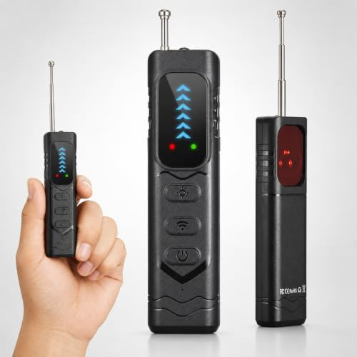 Wanzen Detektor, Versteckte Kamera Detektor, RF Wireless GPS Tracker Finder | Abhörgerätedetektor, Anti-Spy Bug Detektor mit 5 Empfindlichkeitsstufen für Hotel, Heim, Büro, Reisen