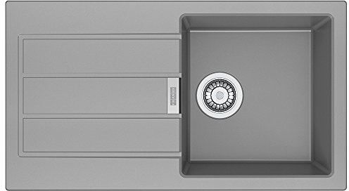 Franke 114.0496.091 Fregadero de cocina de granito con un solo cuenco, gris