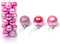 24 Stück Weihnachtskugeln Glänzend Glitzernd Matt Christbaumschmuck bis 3cm Pink