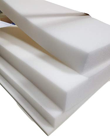 lulushop Glatt-Schaumstoff-Daemmung-Schallschutz-Fester-Rolllaeden-platten Dämmung Schaumstoff Noppenschaum100x50-cm Weiß und Schwarz (100x50x 4cm, Weiß)