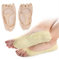 Toeless Gel Toe Heel Socks, Hidden Invisible Socks - No Show Non Slip Heel Grip Silica Pads Arch Support, Sponge Cushion Liner Forefoot Insoles, Plantar Fasciitis Flat Feet Orthotics Sleeves (beige)