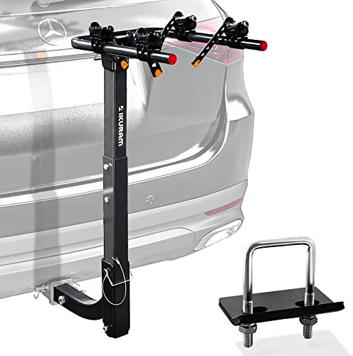 Ikuram Support d'attelage de vélo Pliable pour 2 vélos