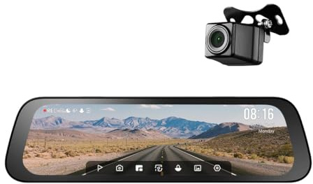 70mai 2.7K Spiegel Dashcam S500 mit 1080P Rückfahrkamera, Dashcam Auto Vorne Hinten