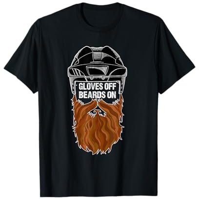 Beards On Gloves Off Ice Hockey Playoff Beard Tshirt T-Shirt