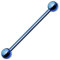 viva-adorno Barbell Piercing Stab Industrial Ohrpiercing Cartilage Stecker Hantel Edelstahl beschichtet Z310i, 1,6x38x5mm, dunkelblau