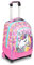 Rucksack mit Trolleyfunktion, 2 in 1, Schulranzen mit Rollen, ab 1. Klasse, für Schule, Gymnasium, Reisen&Freizeit, Mädchen&Jungen, mehrfarbig, Einhorn