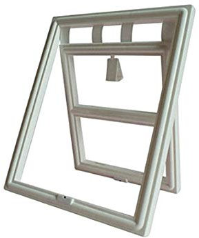 WPCASE Porte pour Chat et Chien Grande Taille Blanc Automatique à Puces Trappe Électronique Sureflap Chatière