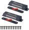 Mousike Magnetic Door Catch Heavy Duty 40KG Stainless Steel Door Magnets with Strong Magnetic for Kitchen Cupboard Wardrobe Closet Cabinet Door Latch (Black 2 Pack)